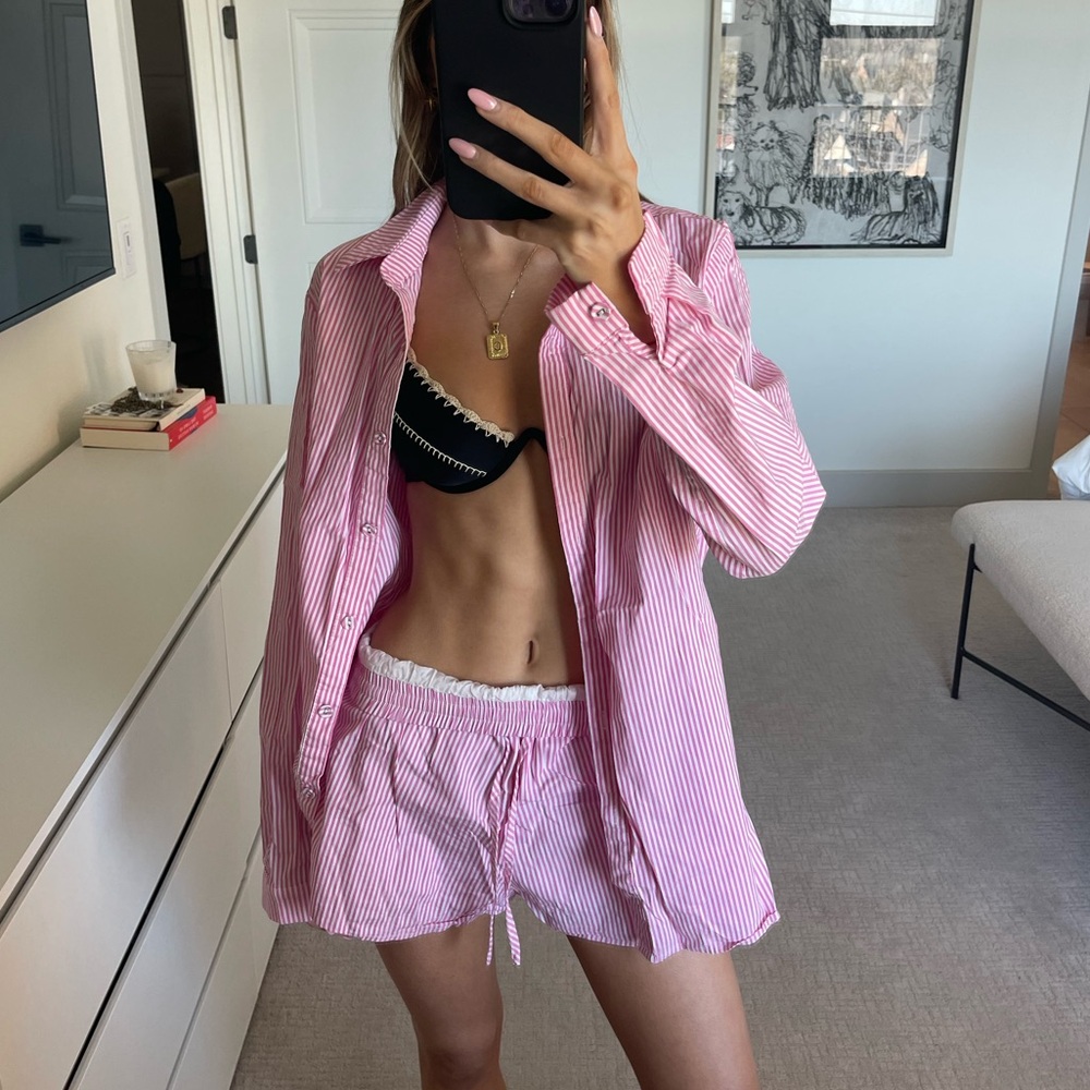 Princess Polly Striped Short and Button Down Set